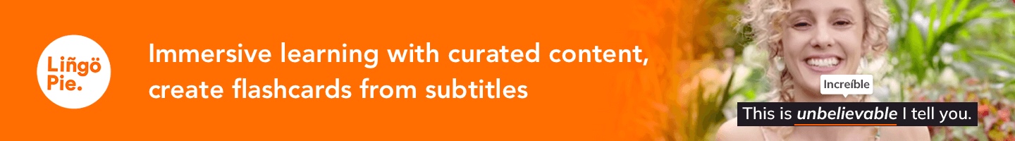 Learn Spanish with Lingopie - Immersive learning with curated content, create flashcards from subtitles